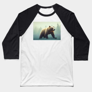 Grizzly Bear in the Woods Baseball T-Shirt